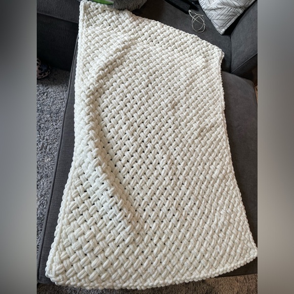 Chunky Blanket White - Picture 2 of 2